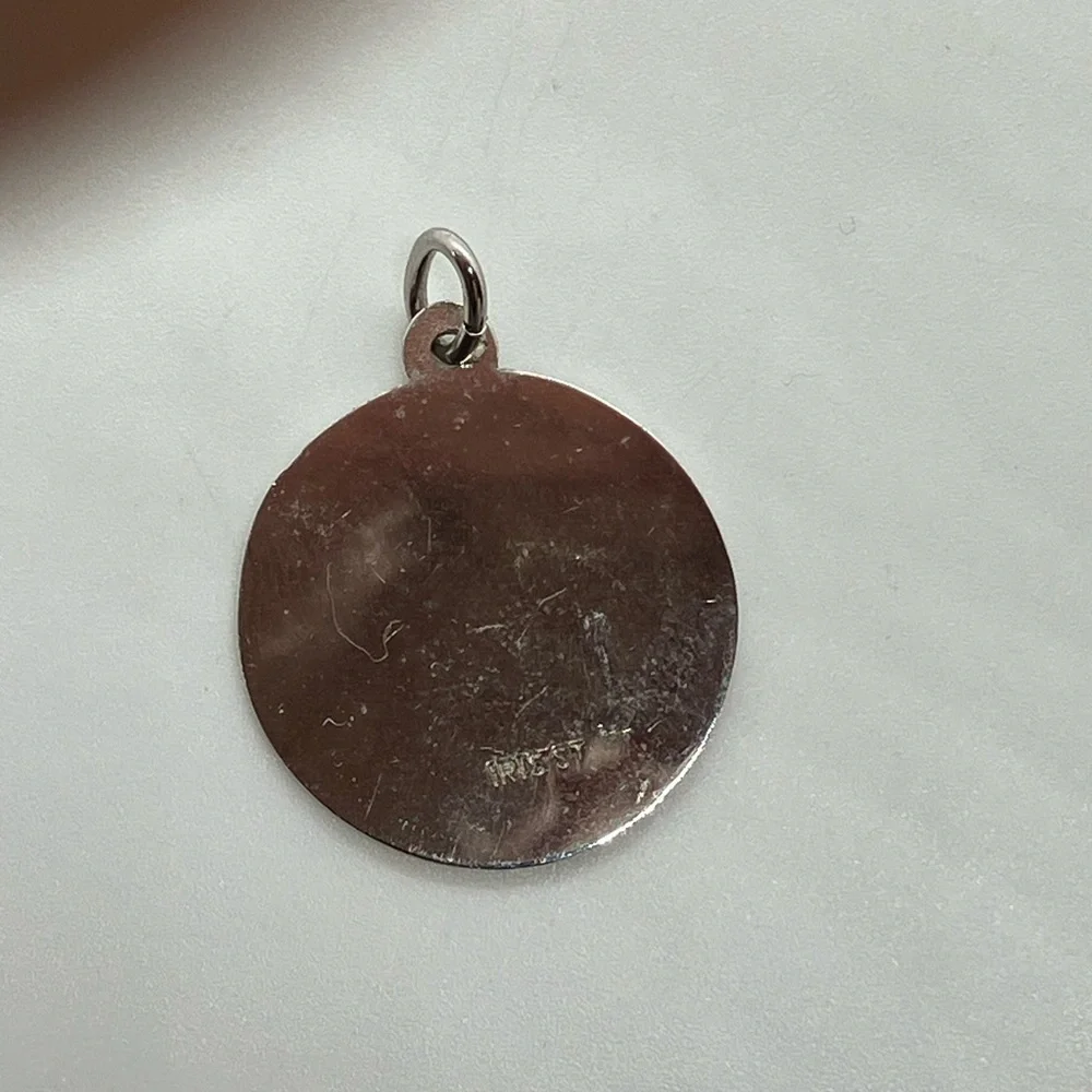 Vtg 925 Sterling Silver Curling Coin Charm / Pendant - Picture 2 of 5